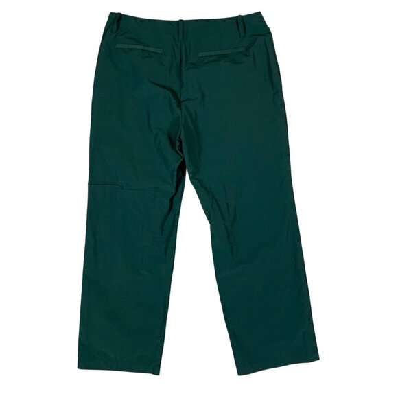 Kal Rieman Cropped Tailored Trousers Stretch Work Pants Dark Green 10 Women’s - Picture 3 of 6